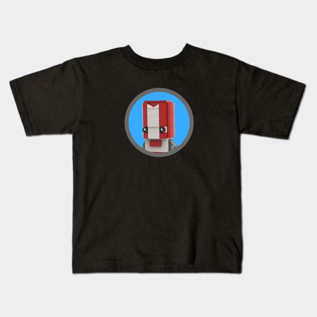 Brickheadz Castle Crashers Red Knight - Video Game Art Kids T-Shirt by BrickheadzBro